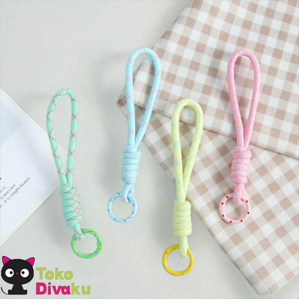 GANTUNGAN SISTERCLOZETTE - TAC168 STRAP HP LANYARD BRAIDED SHORT HAND PHONE HANGER STRAP