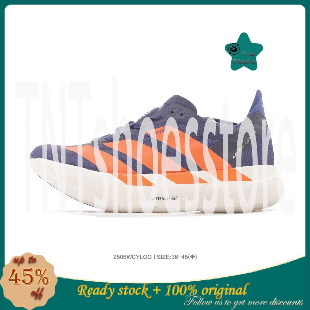 Adizero Adios 4 M JR6367 รองเท้าวิ่งสำหรับทั้งผู้ชายและผู้หญิง ดีไซน์ Stable Fit