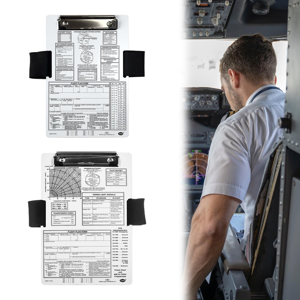 [fklasi] Kneeboard Flying - เขียนหนา สบายด้วยยางยืด Ifr VFR สําหรับ