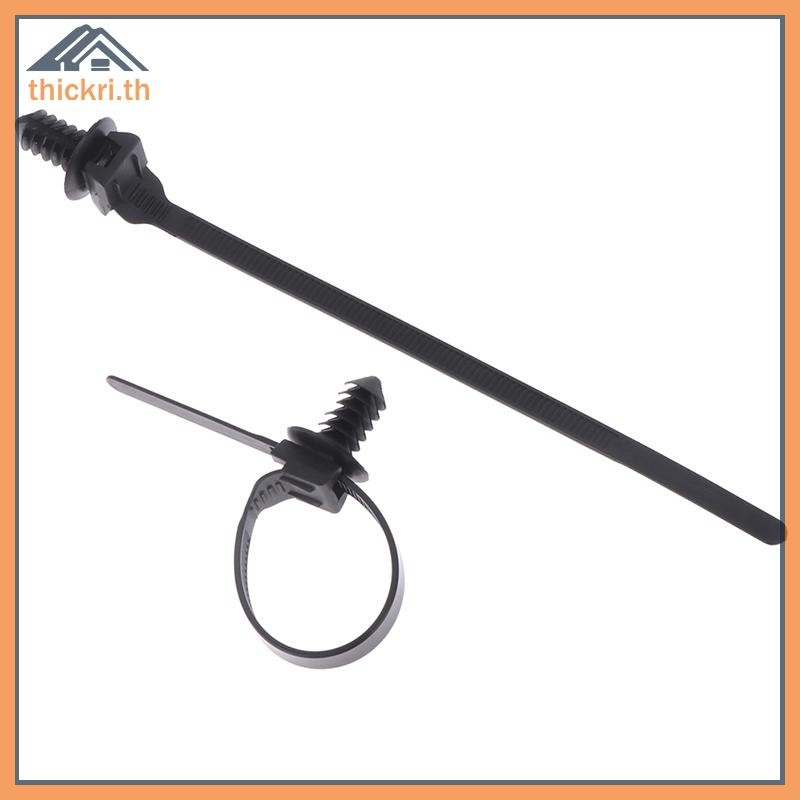 TT ที่ถอดออกได้เกลียว M6 M8 M10 หลุมไนลอนพลาสติกรถ Motocycle สาย Tie รถ Harness Retainer คลิป Push M