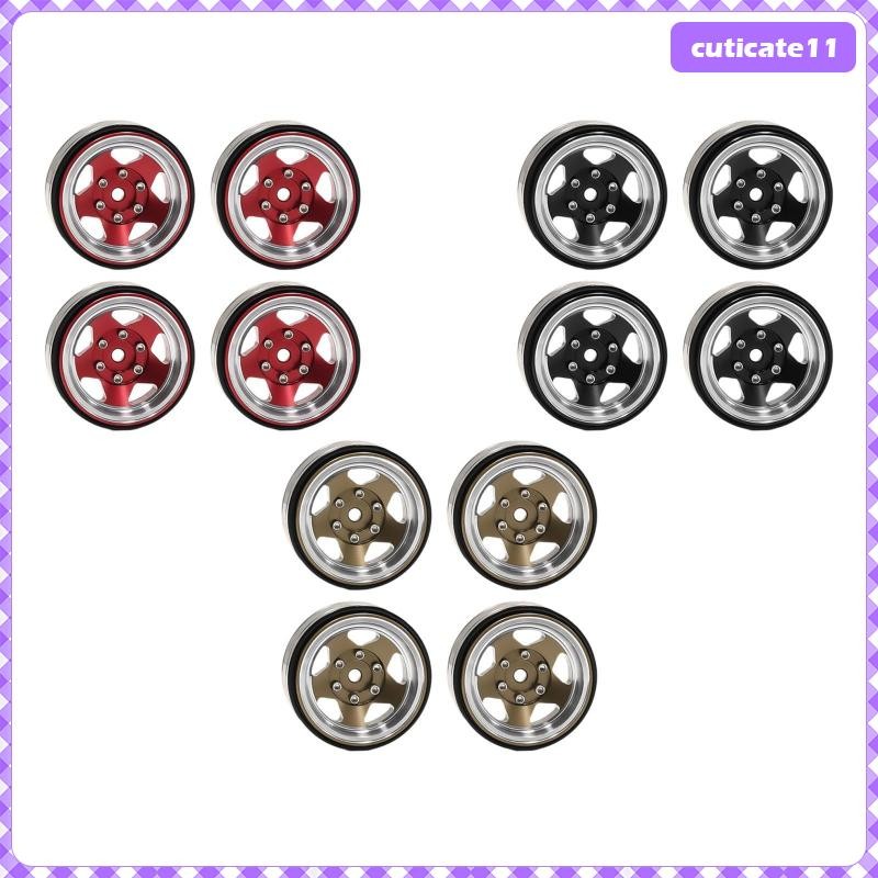 [Cuticate1] 4 ชิ้น 1.3 นิ้ว Beadlock ดุมล้อเปลี่ยนอุปกรณ์เสริมโลหะเส้นผ่านศูนย์กลางภายนอก