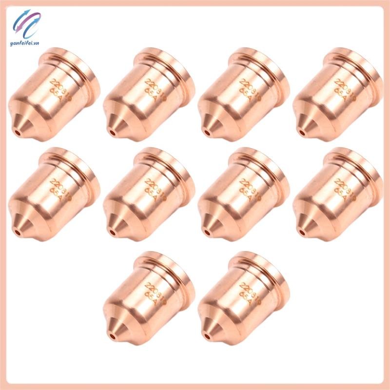 10ชิ้น 220819 65A หัวฉีด Fit สําหรับวัสดุสิ้นเปลืองไฟฉายตัดพลาสม่า 65/85/105