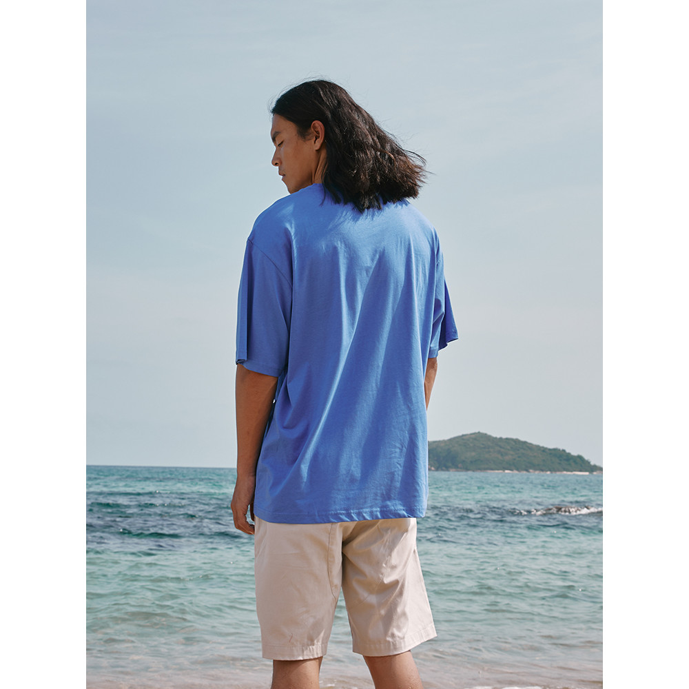 เสื้อยืดแขนสั้นพิมพ์ลายชายหาด Edison Chen หลายสี