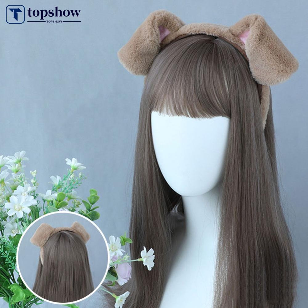 TOPSHOW ปลัซ พวงมาลัยหูสุนัขดัลมเมเรียน สำหรับคอสเพลย์และงานคอนเวนชัน J9W8