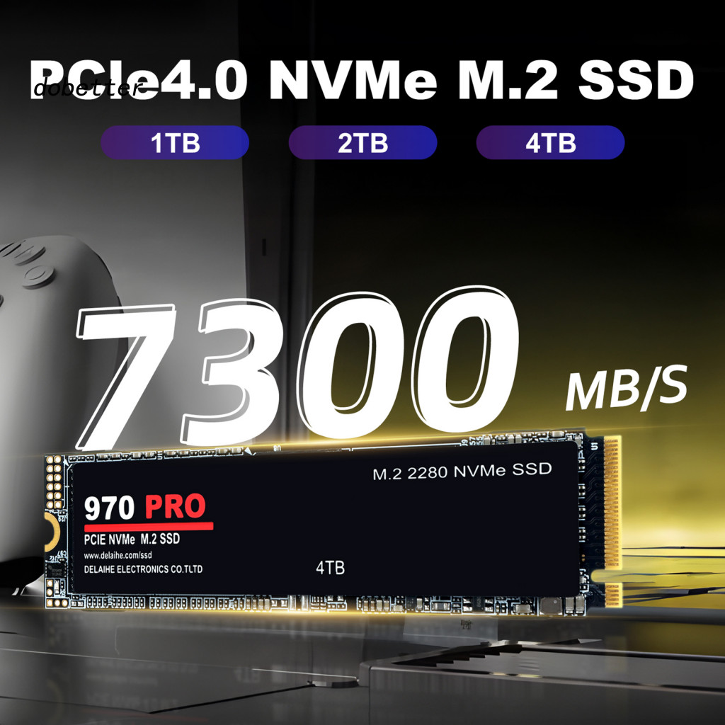 <Dobetter> ฮาร์ดไดรฟ์ Pcie 4.0 Ssd ความเร็วสูง 970 Pro Pcie 4.0 Nvme M.2 Ssd 1tb/2tb/4tb สําหรับ Fas