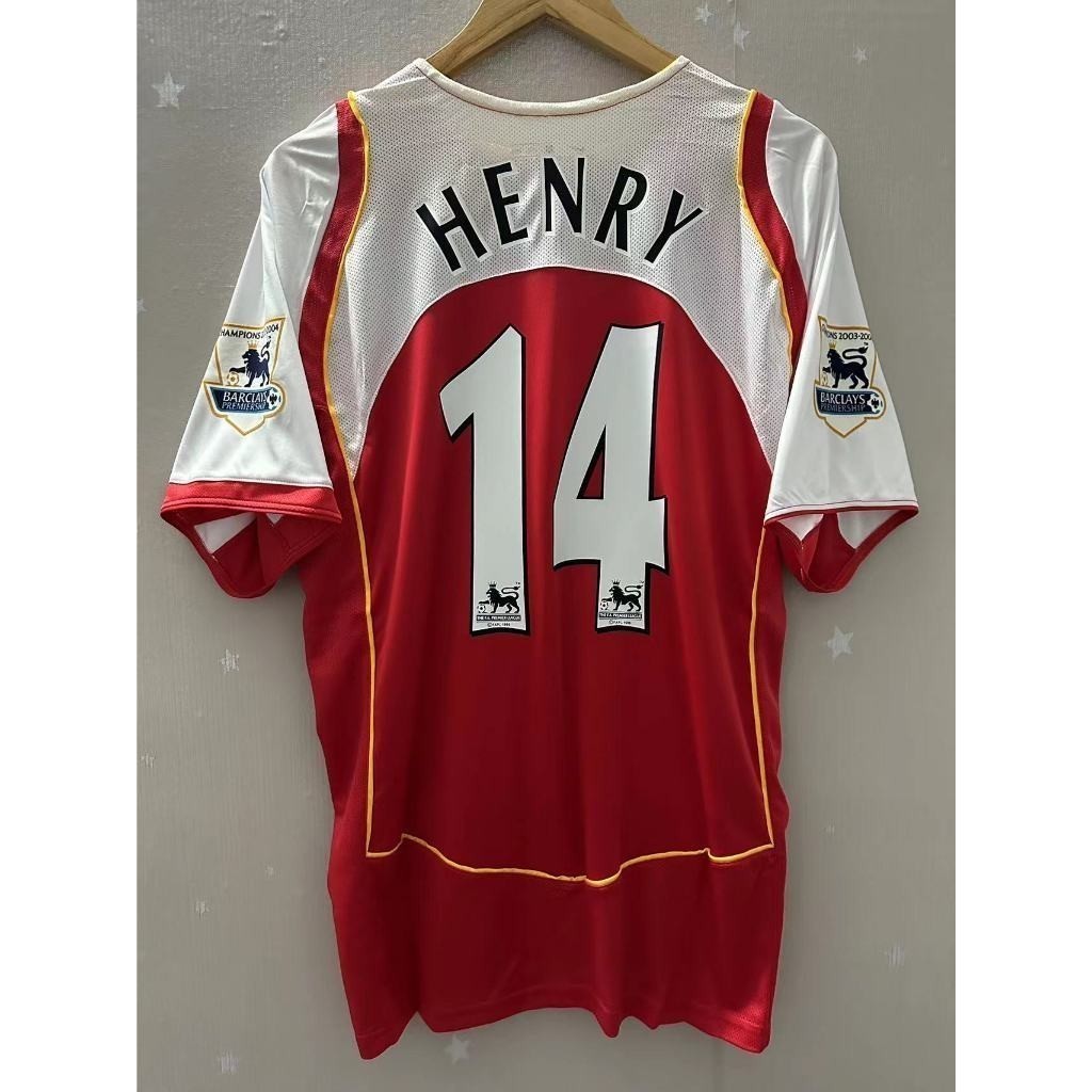 S-XXL Retro เสื้อบอลArsenal Bergkamp Henry แบบบ้าน ไซส์หลากหลาย