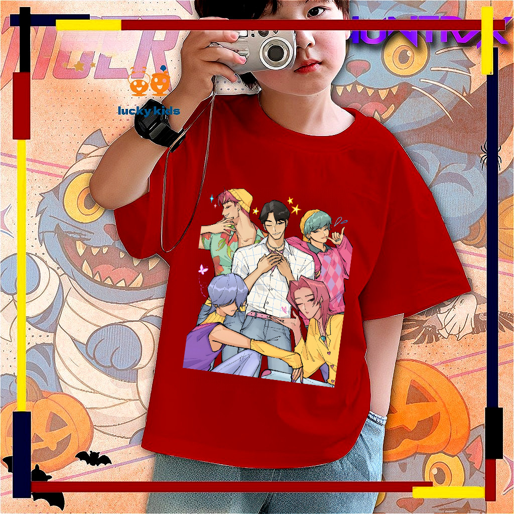 KPop Demon Hunters Movie Tshirt saja boys Shiny Print Tshirt Unisex Tshirt Adult &kids Tshirt