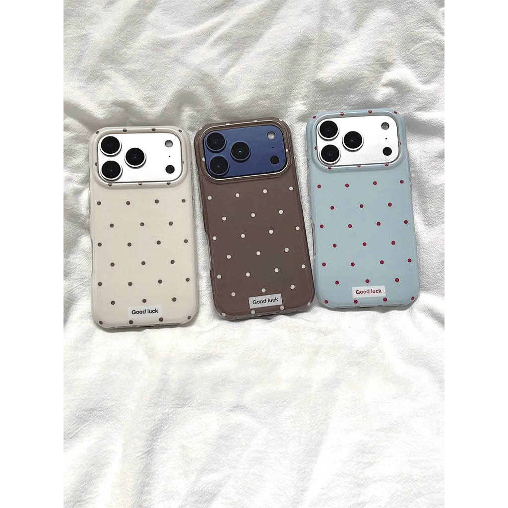 เคสโทรศัพท์ เหมาะสําหรับ iPhone 7 8 X XS XR XSMAX 11 12 13 14 15 16 17 Pro max Plus Air Contrast สี Polka Dot Shock-proof กันกระแทกกรณีรวมทุกอย่าง UABW