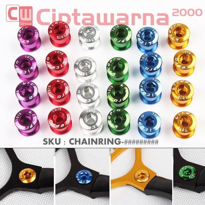 Litepro Chainring Nuts and Bolts ต่อชิ้น - Cw