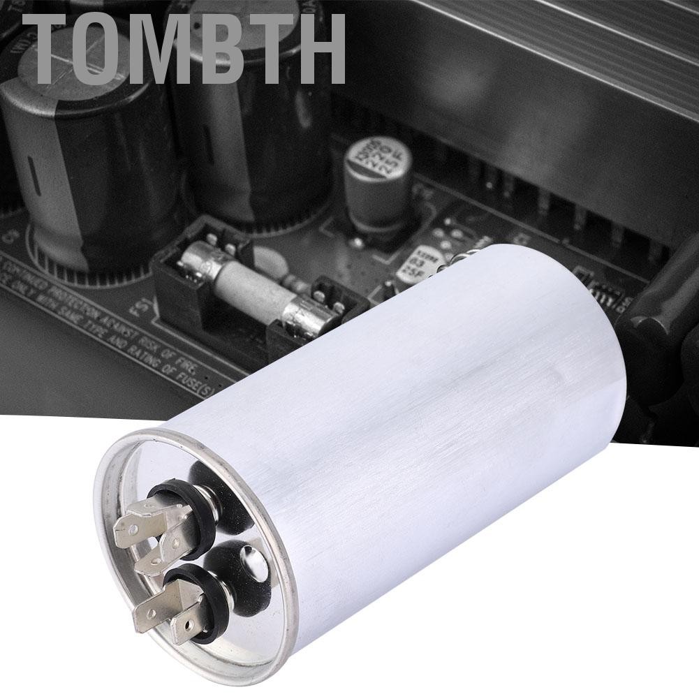 Tombth Tombth CBB65 40UF 450V อลูมิเนียมตัวเก็บประจุฟอยล์เริ่มต้นสำหรับเครื่องซักผ้าปรับอากาศ