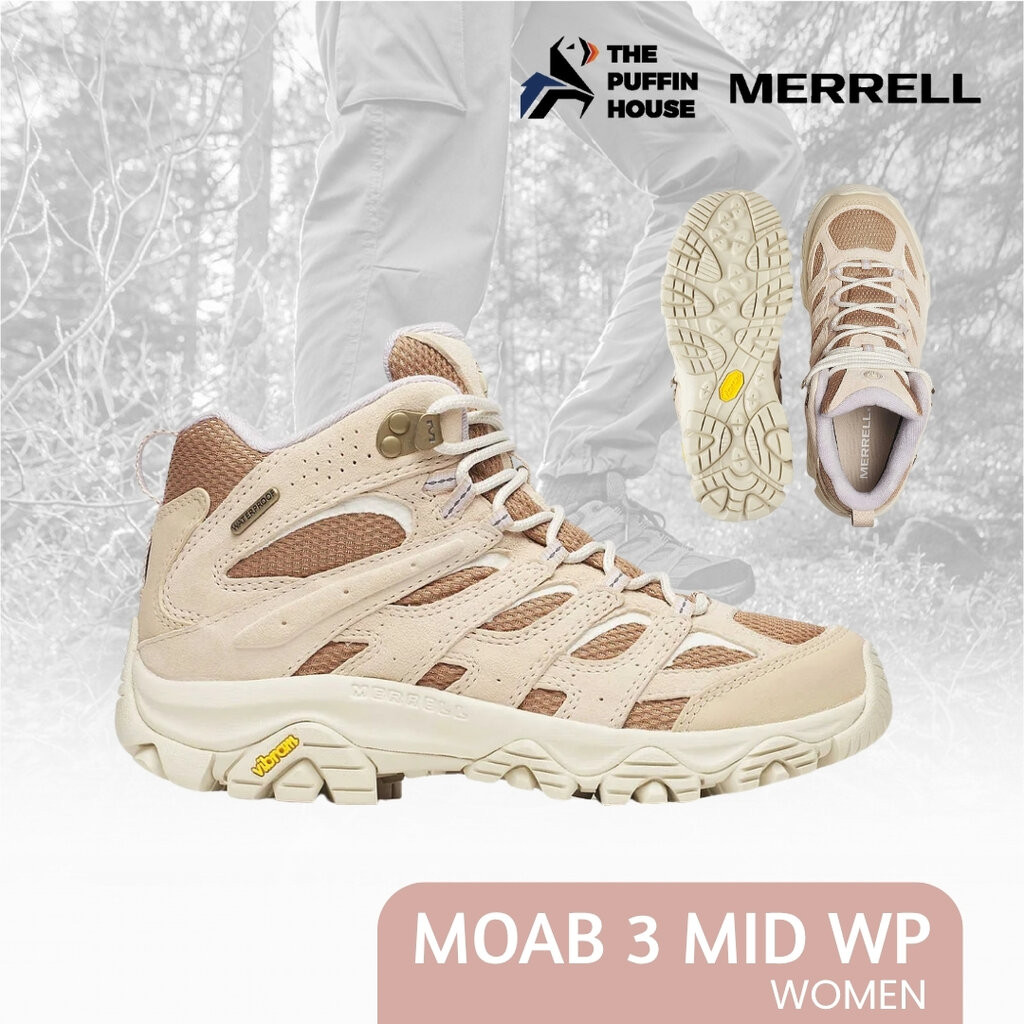 MERRELL MOAB 3 MID WP WOMEN รองเท้าเดินป่า ข้อสูง กันน้ำ สำหรับผู้หญิง