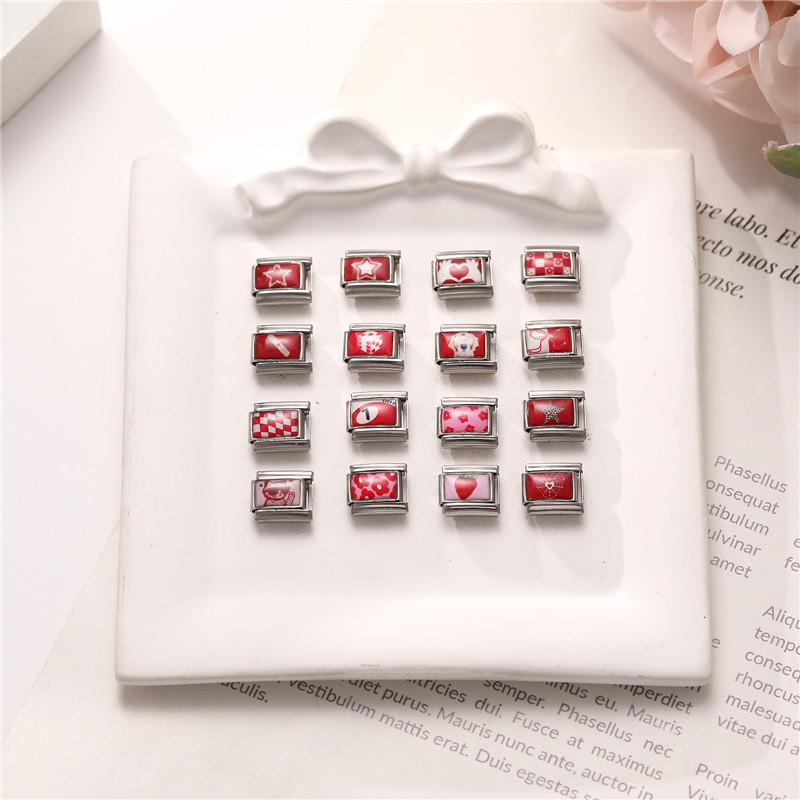 สร้อยข้อมือสแตนเลสสีแดงสไตล์อิตาลี ขนาด 9 มิลลิเมตร พอดีมือและสวมใส่ง่าย - รูปที่ 3