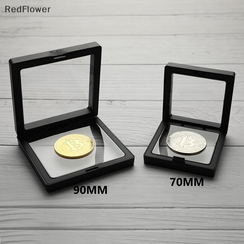 RedFlower Bitcoin Bit Coin Litecoin Ripple Metal Commemoration Coin พร้อมแสดงขาตั้ง VN