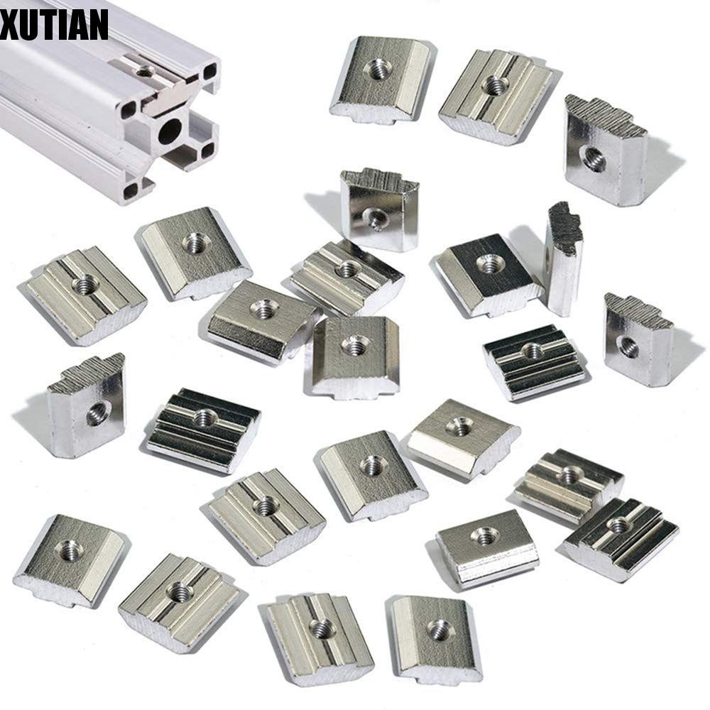 XUTIAN Hammer Nut T Block โปรไฟล์อลูมิเนียม T-Track เลื่อน 20 ชิ้น T Slot Nut