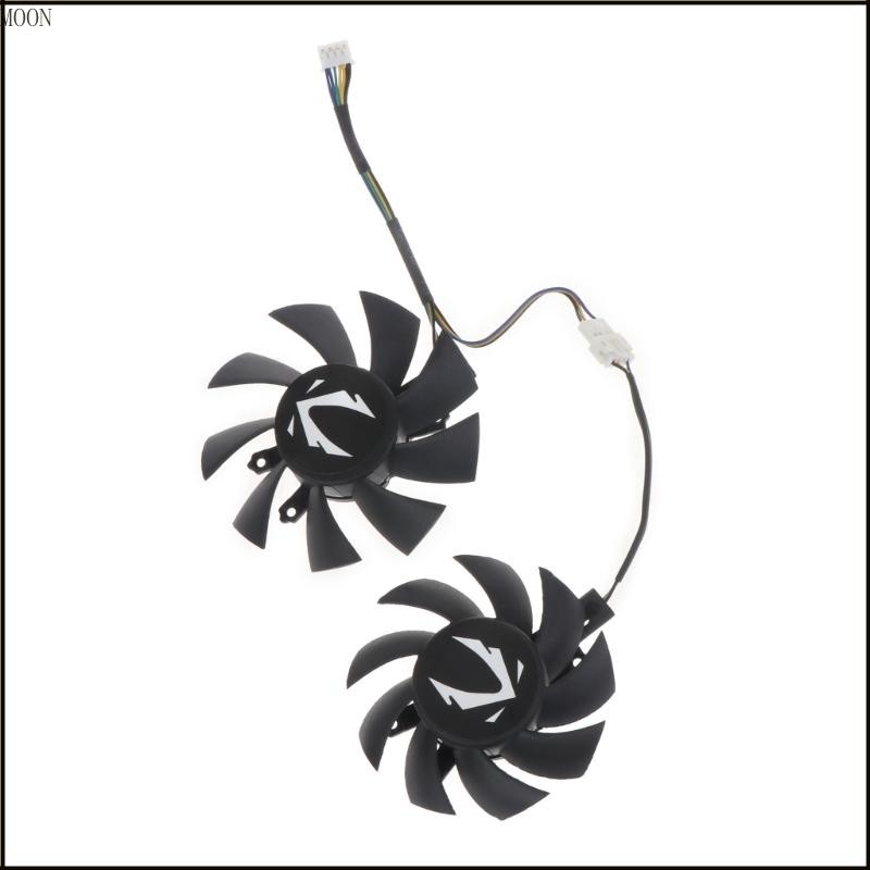 MOON 1 2 ชิ้น 75 มม.CF8015H12S 4Pin กราฟิกการ์ดพัดลมระบายความร้อนสําหรับ ZOTAC GAMING GeForce GTX 16