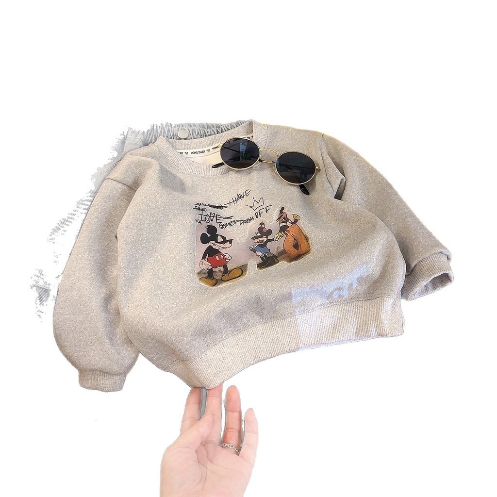 เสื้อสเวตเตอร์ผ้าฝ้ายสำหรับเด็ก แขนยาว สไตล์การ์ตูน ใส่ได้ทุกวัน - รูปที่ 5