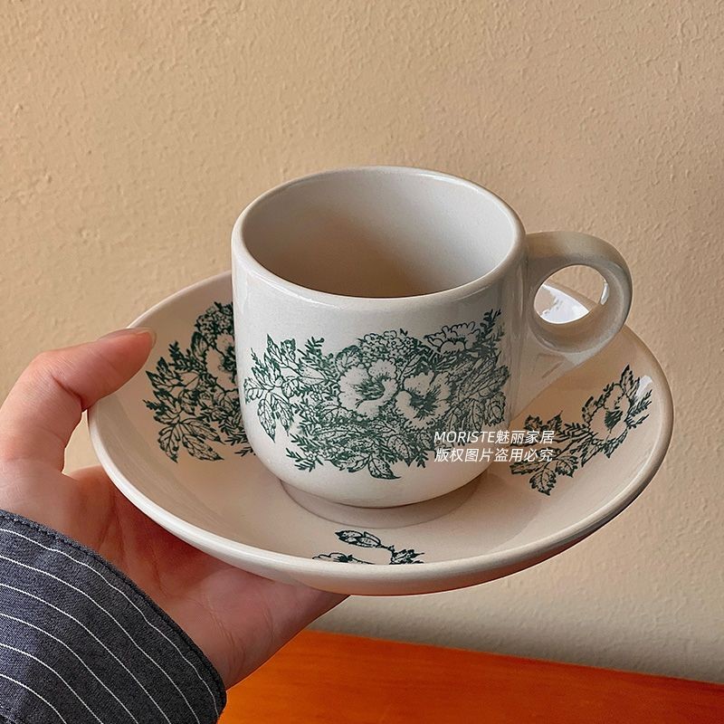 Ins Style Retro Southeast Asian Ceramic Coffee Cup Malaysia Italian Cup High-value Niche Coffee Cup 