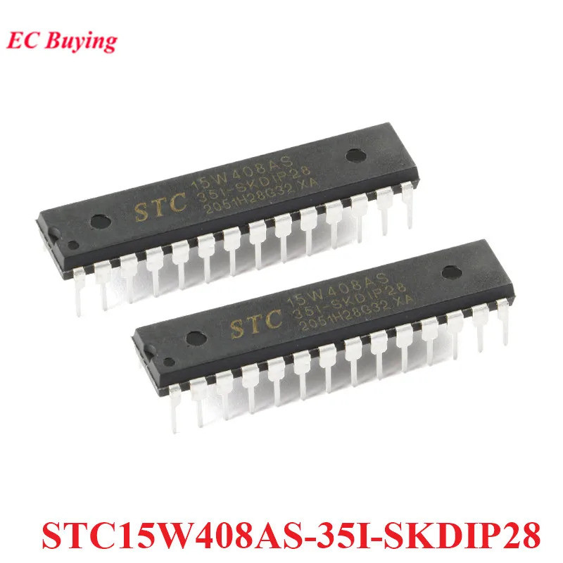 5 ชิ้น/1 ชิ้น STC15W408AS STC15W408 STC 15W408AS ไมโครคอมพิวเตอร์ไมโครคอนโทรลเลอร์ MCU SMD STC15W408AS-35I-SKDIP28 1T 8051 ชิปเดียว IC