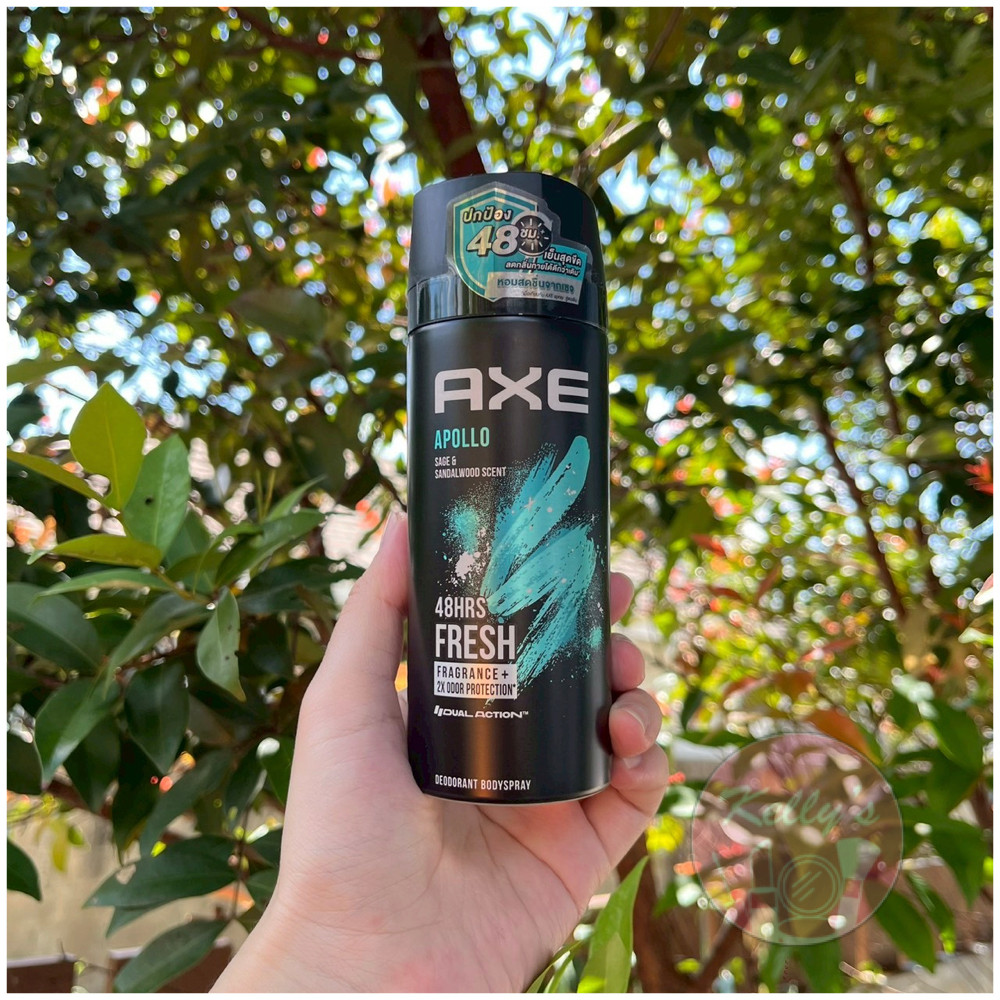<<Kelly's Shop>> AXE Apollo Deodorant Body Spray 135 ml. แอ๊กซ์ สเปรย์ระงับกลิ่นกาย กลิ่นอพอลโล่ 135