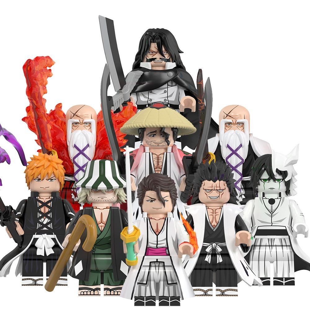 อะนิเมะ Grim Reaper Series Urahara Yusuke Blue Dyeing Yusuke Yusuke Habach ใส่ Building Block Minifi