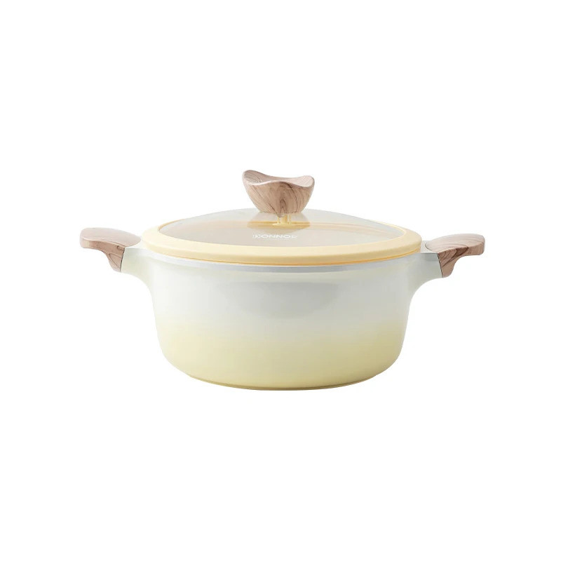 Nonstick Die Casting Stock Pot หม้อซุปแรงดันไมโครพร้อมฝาปิด 4.7qt Induction หม้อปรุงอาหารเซรามิกที่ร