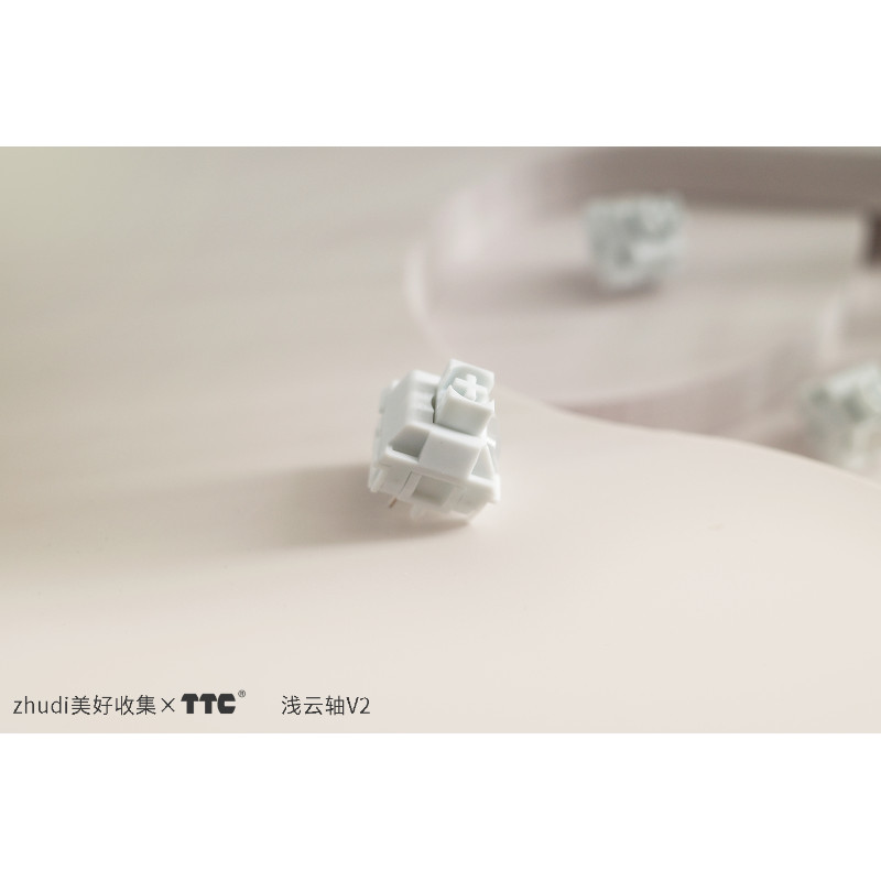 TTC เมฆตื้น V2 แกน Cloud สวิทช์ Mute Fast Trigger Light Guide คอลัมน์ห้าขา Mute Fast แกนเงิน