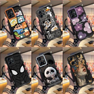 เคส Redmi NOTE 12 4G เคสโทรศัพท์ซิลิโคนอ่อนนุ่มเทรนด์ภาพสีดํ…