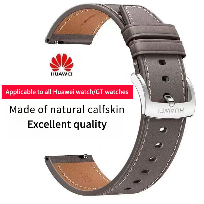 เหมาะสําหรับ หัวเว่ย นาฬิกา/GT สายรัดทดแทนสายหนังแท้ธุรกิจแฟชั่น 22 มม. สากล
