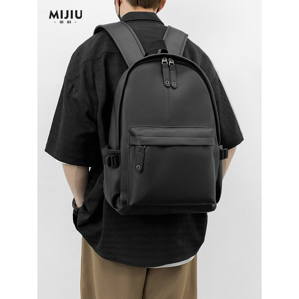 Seeking Old Street Wear Backpack Men Leather Casual Backpack Men Trend Commuter Computer Bag College