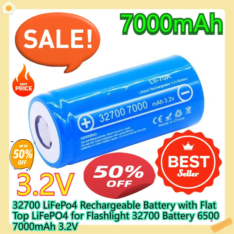 32700 ชีวิตปอ4 แบตเตอรี่ชาร์จแบนด้านบน ชีวิตปอ4 สําหรับไฟฉาย 32700 แบตเตอรี่ 6500 7000มะห์ 3.2โวลต์