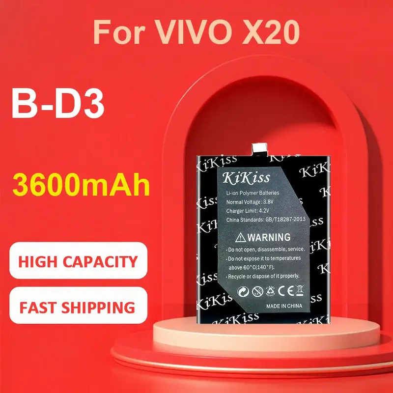 แบตเตอรี่ KiKiss สําหรับ VIVO X20,B-D3,3600mAh