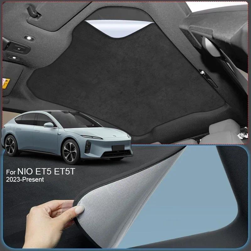 Auto Anti-UV ฉนวนกันความร้อน Skylight รถหนังนิ่มผ้าดูดซับไฟฟ้าสถิต Sunroof Sunshade สําหรับ NIO ET5 