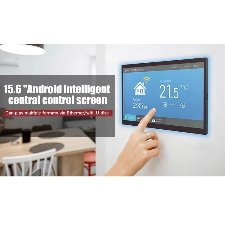 แท็บเล็ตควบคุมบ้านอัจฉริยะ 15.6 นิ้ว Android 13 POE Wall Mount thumbnail 7