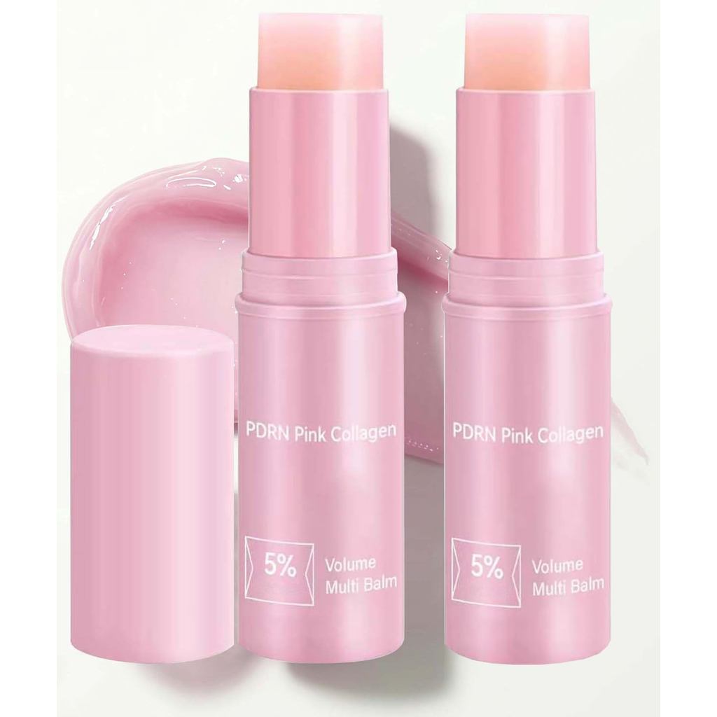 PDRN คอลลาเจนสีชมพู Volume Multi Balm, Hydrating Collagen Balm,ooth Fine Lines & ริ้วรอย, ไฮเดรตลึกแ