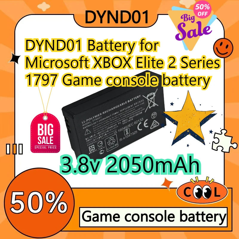 3.8v 2050mAh DYND01 แบตเตอรี่สําหรับ Microsoft XBOX Elite 2 Series 1797 แบตเตอรี่คอนโซลเกม