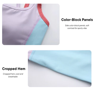 Girls Teen Sport Tank ในตัว Pad Cross Back Square Neck Modets Active Gym ฤดูร้อน