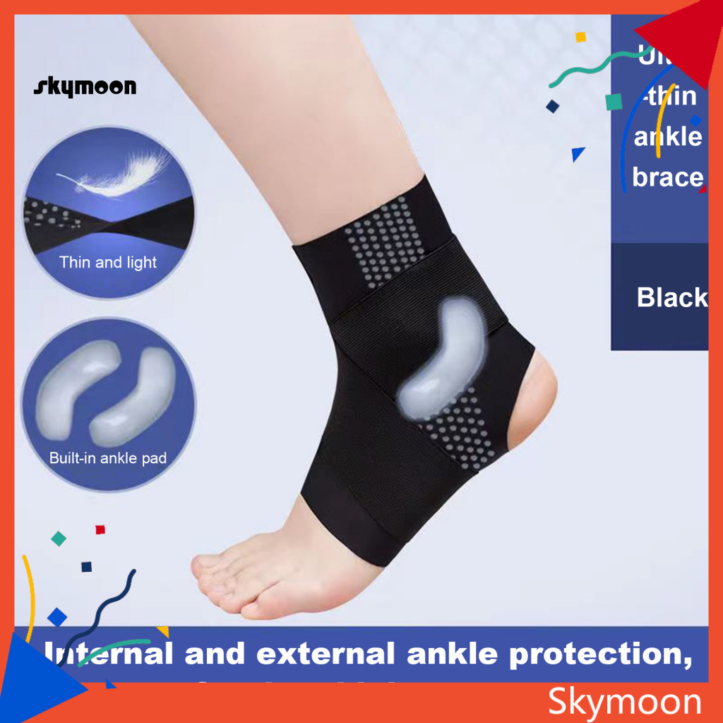 Skym * Achilles Tendon Support Open Heel Ankle Support Brace Compression Strap for Pain Relief Elast