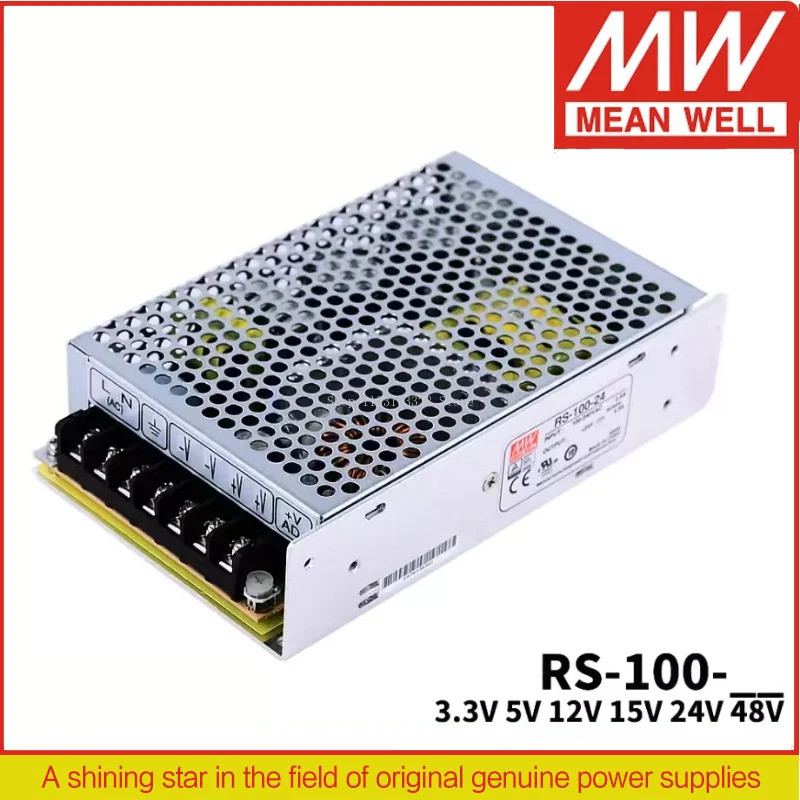 Meanwell แหล่งจ่ายไฟ RS-100 RS-100-3.3 3.3V 20A RS-100-5 5V 16A RS-100-12 12V RS-100-15 15V RS-100-2