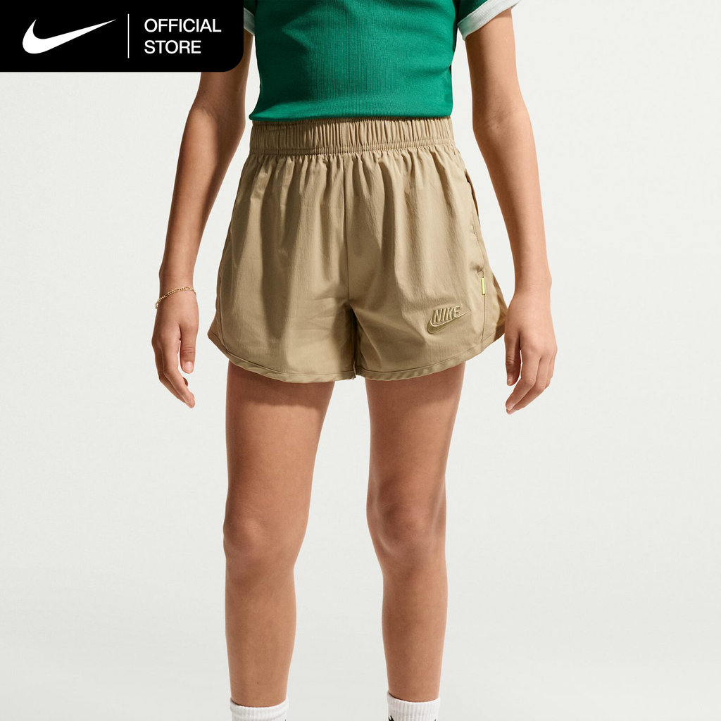 Nike Older Kids' (Girls') Sportswear Woven Shorts - Parachute Beige [IF2756-297]