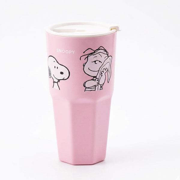 Se-ed (ซีเอ็ด) : PN4-แก้วน้ำมีฝาปิด : PEANUTS-4B Tumbler with lid (PN4B-TB-PP850-PK) W9xH18.5 cm.-85