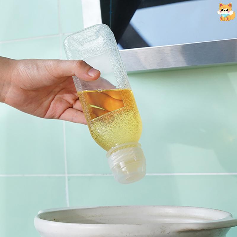 [VI] 300/500/1000ML ขวดน้ํามันครัวพลาสติกปรุงรสขวดบีบสําหรับสลัดบาร์บีคิวซอสเครื่องปรุงภาชนะทําอาหาร
