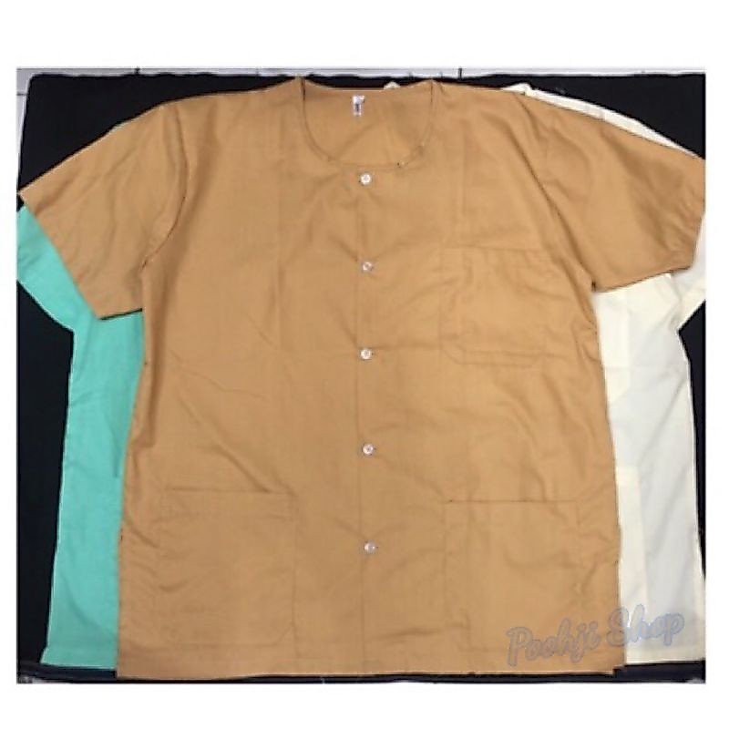 เสื้อกุยเฮง M L XL XXL 3XL คอกลม กระดุมหน้า ผ้าป่าน
