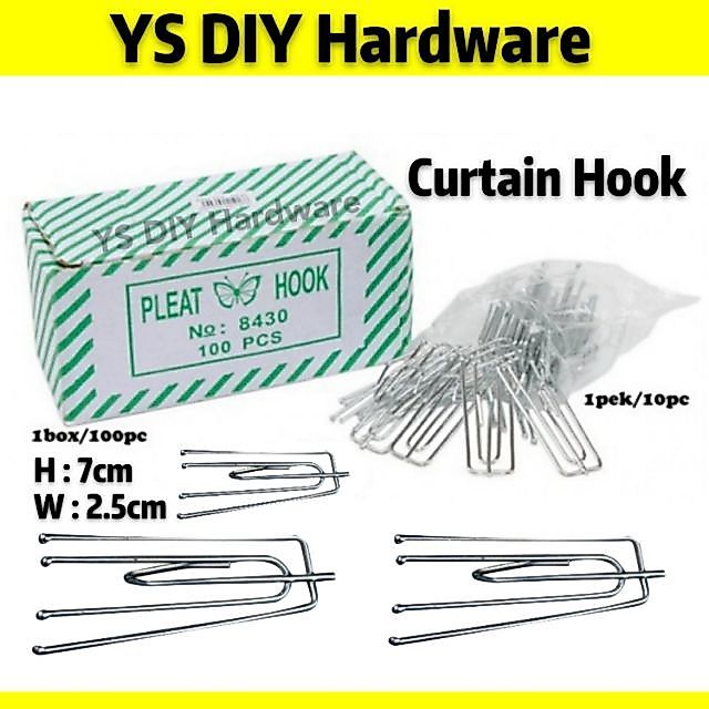 (100 ชิ้น) 8430 CURTAIN HOOK / PLEAT HOOK