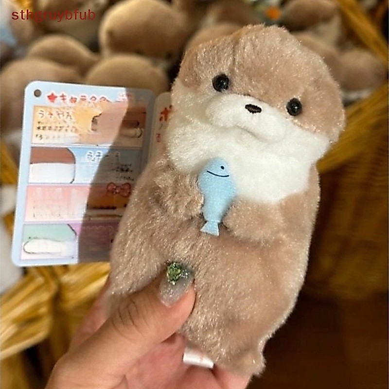 STHB น่ารัก Otters ถือปลา Plush Keyrings จี้น้ําหนักเบา Props สําหรับกระเป๋านักเรียน Key กระเป๋าสตางค์ TH