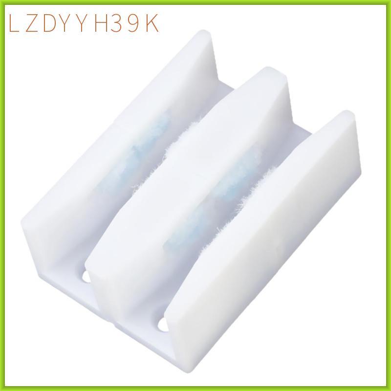 [lzdyyh39k] คู่มือตั้งพื้นสําหรับประตูกระจกบานเลื่อนทําจากพลาสติก สีขาว 67x46x23 Mm
