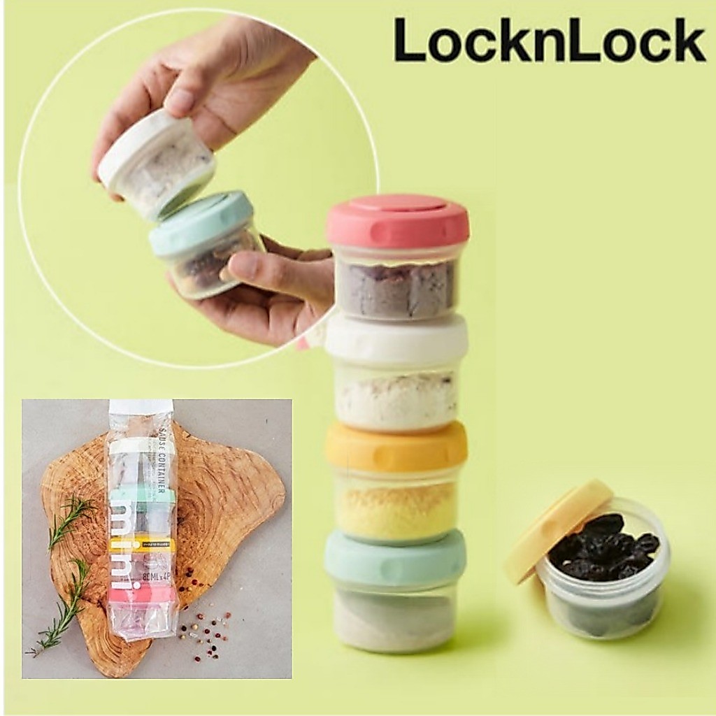 LocknLock  ชุดกล่องอาหาร ขนาดเล็ก (80 มล. * 4 ชิ้น)/จัดส่งจากเกาหลี✈️🇰🇷