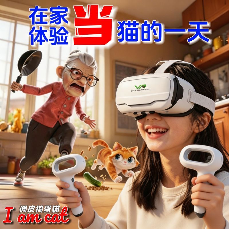 2026 แว่นตาโทรศัพท์มือถือ VR สไตล์ใหม่ All-in-One เกมภาพยนตร์อัจฉริยะของเล่นเสมือนจริง VR แบบติดศีรษะ#6
