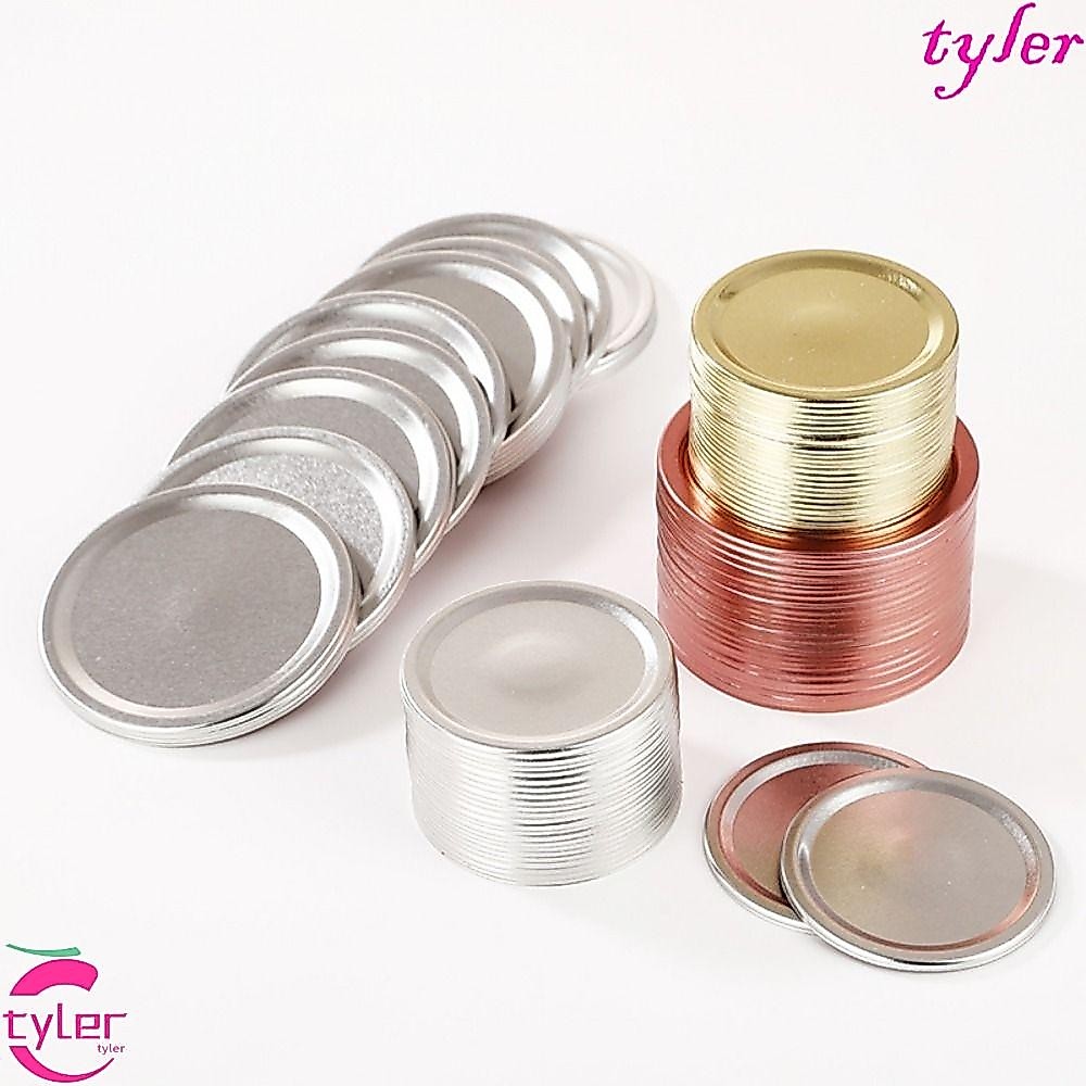 Tyler 20 ชิ้น Mason Jar ฝาปิด, แยก-ประเภทปกติปากเปลี่ยนแหวน, Reusable Secure กันสนิม Mason Canning ฝาปิดเหมาะสําหรับกระป๋องอาหาร