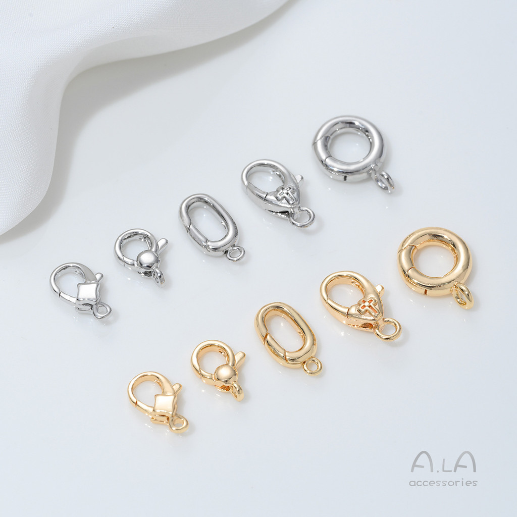 14K Gold-Covered สร้อยคอสร้อยข้อมือสี-จองการเชื่อมต่อหัวเข็มขัด diy ฤดูใบไม้ผลิหัวเข็มขัดอุปกรณ์เสริ