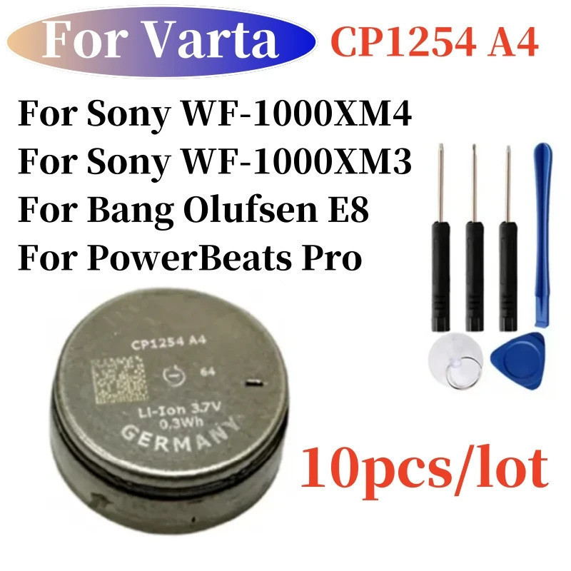 10pcs CP1254 A4 ForVARTA แบตเตอรี่สําหรับ sony wf-1000xm4, สําหรับ sony wf-1000xm3, สําหรับ Bang Olu